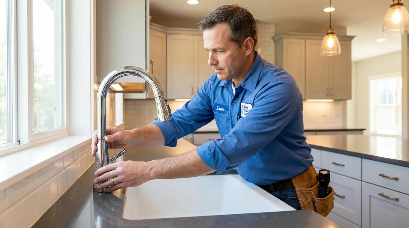 Kitchen faucet installation by Johns Plumbing LLC in Atwood